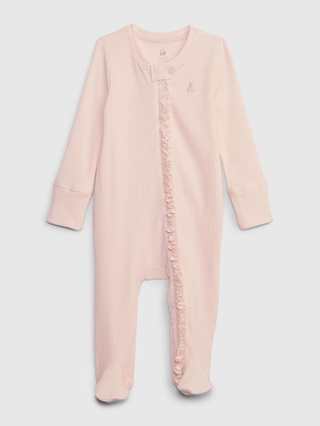 Pink First Favourites Ribbed Footed Sleepsuit (Newborn-9mths) (760785) | £12
