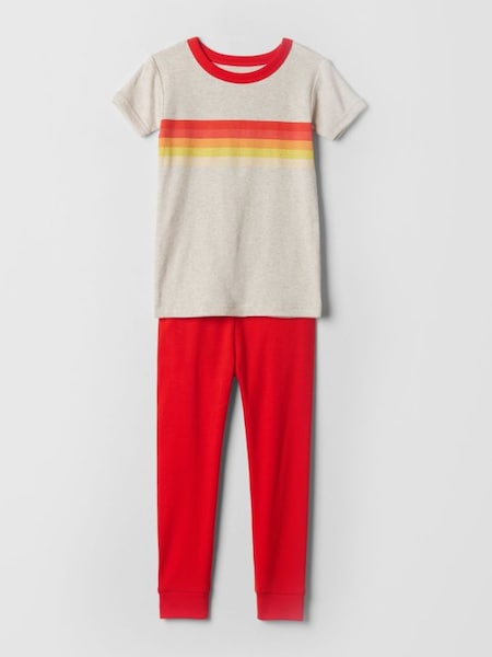 Red Organic Cotton Pyjama Set (12mths-5yrs) (760870) | £18