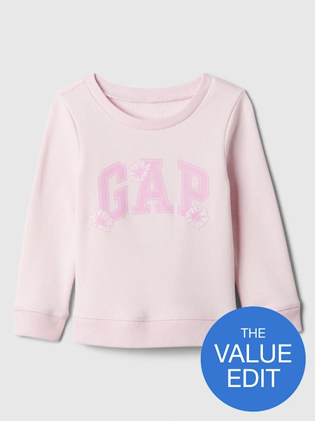 Pink Glitter Logo Baby Sweatshirt (Newborn-5yrs) (761087) | £15