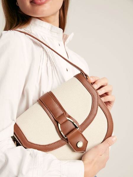 Ludlow Tan Canvas Cross Body Bag (772242) | £44.95