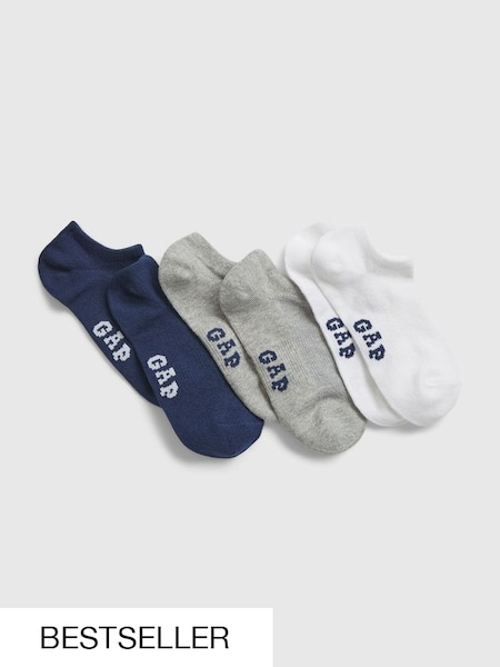 Navy Blue No Show Socks 3-Pack (783018) | £8