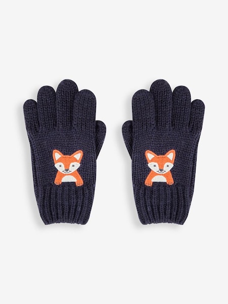Indigo Fox Appliqué Gloves (793818) | £15.50