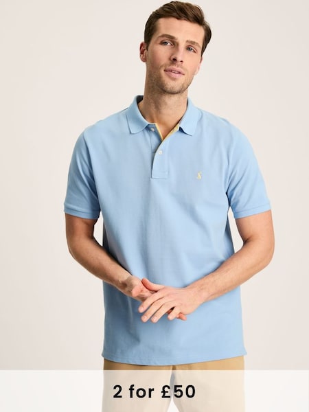 Woody Light Blue Regular Fit Cotton Polo Shirt (796430) | £29.95