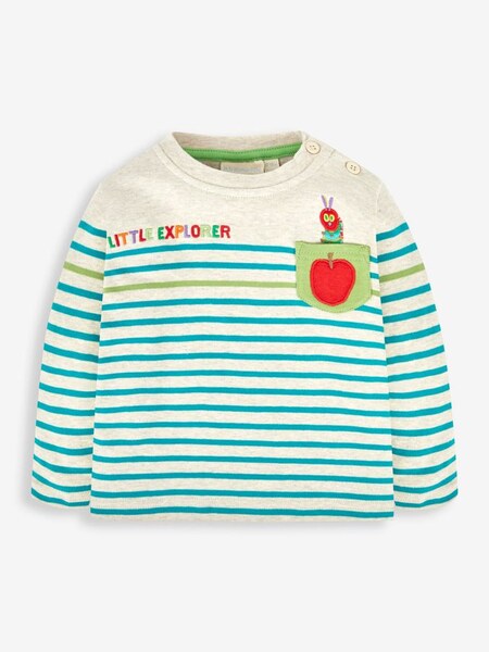 Kids The Very Hungry Caterpillar Appliqué Pocket Top in Natural (796730) | £18