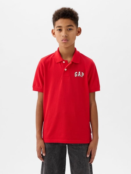 Red Logo Short Sleeve Polo Shirt (4-13yrs) (806375) | £12
