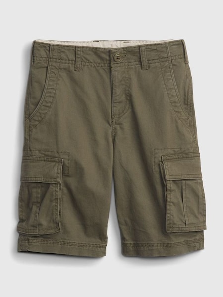 Green Cotton Twill Cargo Shorts (6-13yrs) (806450) | £25