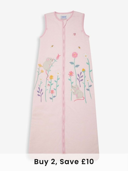 Pink Mouse Appliqué 1.5 Tog Toddler Sleeping Bag (808313) | £34
