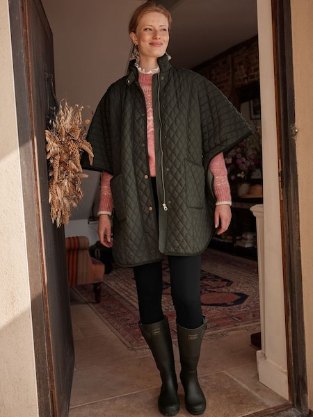 Sherborne Green Showerproof Quilted Poncho (811340) | £45