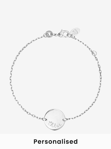 Sterling Silver Merci Maman Personalised Pastille Chain Bracelet (811458) | £59