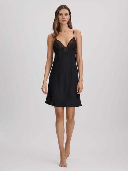 Calvin Klein Underwear Silk Nightdress in Black (811538) | £120