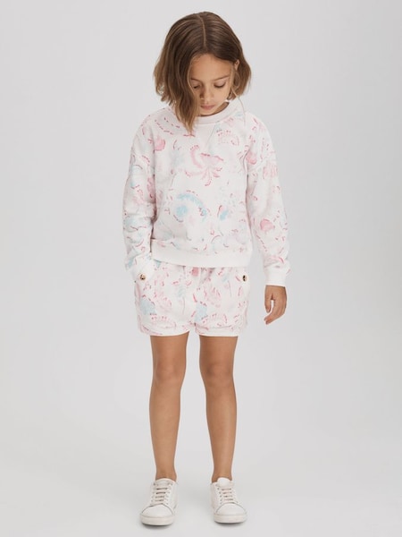 Senior Crew Neck Jumper and Shorts Set in Pink (812816) | £63