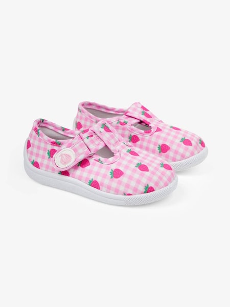 Pink Girls' Strawberry Canvas Summer Shoes (813038) | £17