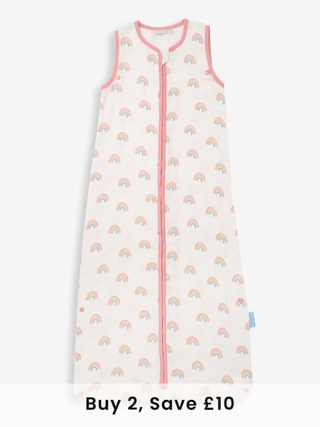 Pink Rainbow 1 Tog Toddler Muslin Sleeping Bag (816406) | £30