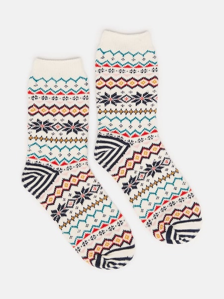 Lucille Cream Fairisle Socks (816738) | £9.95