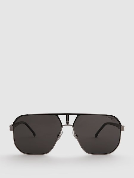 Carrera Eyewear Polarised Rectangular Sunglasses in Black (818530) | £189