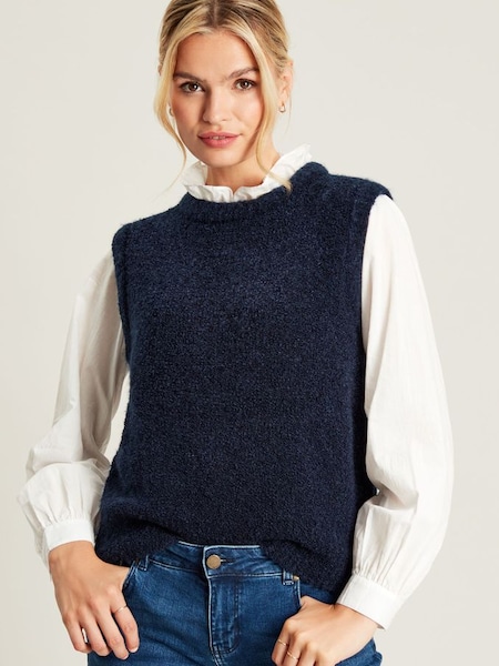 Lily Blue Bouclé Vest (821624) | £44.95