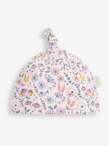 Pink Floral Duck Print Baby Hat (8285J8) | £5