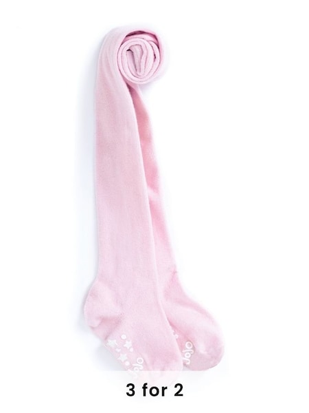 Pale Pink Cotton Rich Plain Tights (82V799) | £9.50