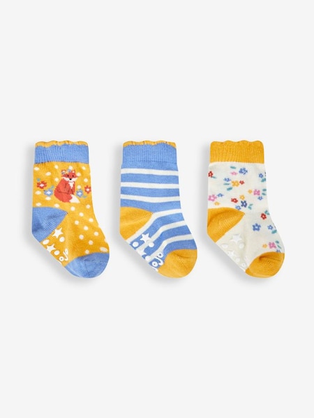 Mustard 3-Pack Fox Socks (834132) | £5