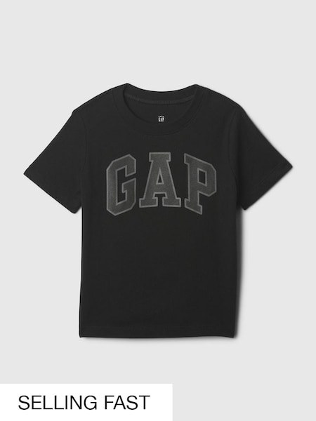Black Cotton Logo Short Sleeve Crew Neck Baby T-Shirt (840160) | £8