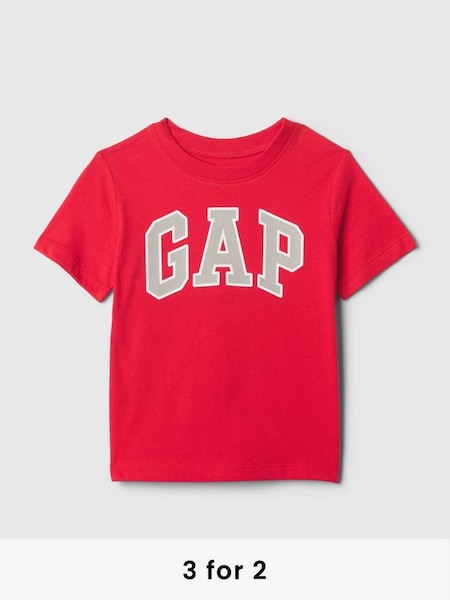 Red Crew Neck Logo Short Sleeve T-Shirt (Newborn-5yrs) (840167) | £8