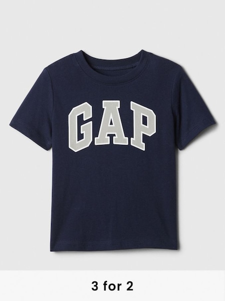 Blue Cotton Logo Short Sleeve Crew Neck Baby T-Shirt (840204) | £8