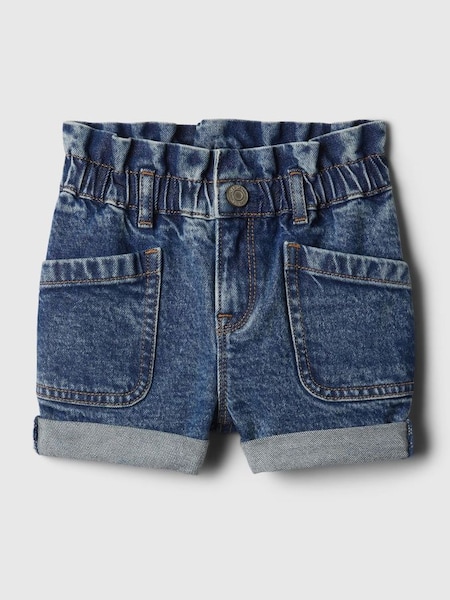 Blue Ruffle Mom Shorts (840709) | £15