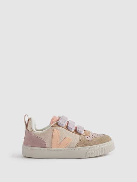 Veja Suede Velcro Trainers in Multi Sable (846390) | £87