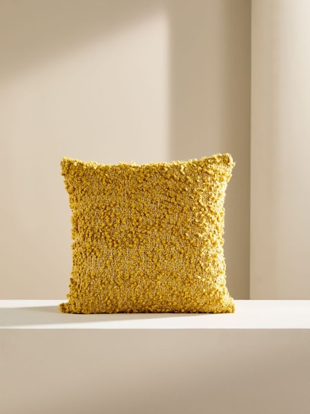 Agda Cosy Boucle Cushion in Yellow (863895) | £22