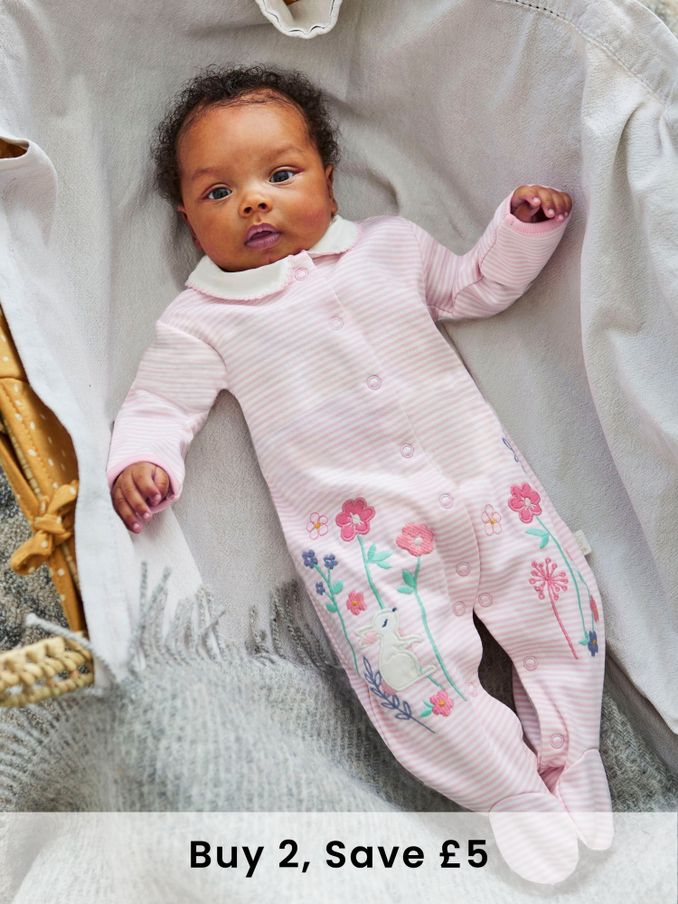 Floral baby sleepsuit top