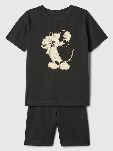 Black Disney Mickey Mouse Short Sleeve Pyjama Set (4-13yrs) (870626) | £28