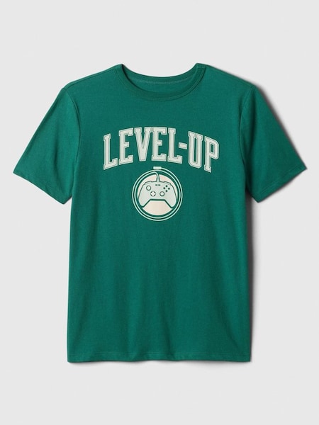 Green Gamer Graphic Crew Neck Short Sleeve T-Shirt (4-13yrs) (870689) | £10