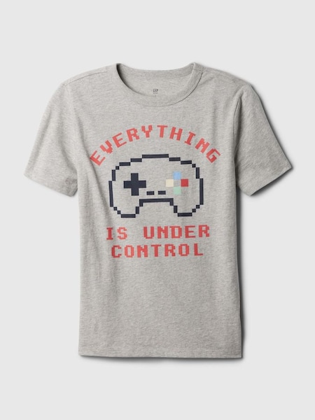 Grey Gamer Graphic Crew Neck Short Sleeve T-Shirt (4-13yrs) (870765) | £10