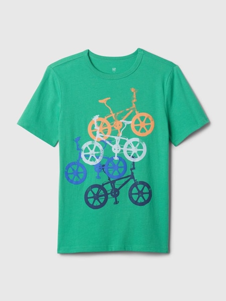Green Graphic Print Short Sleeve Crew Neck T-Shirt (4-13yrs) (870969) | £10
