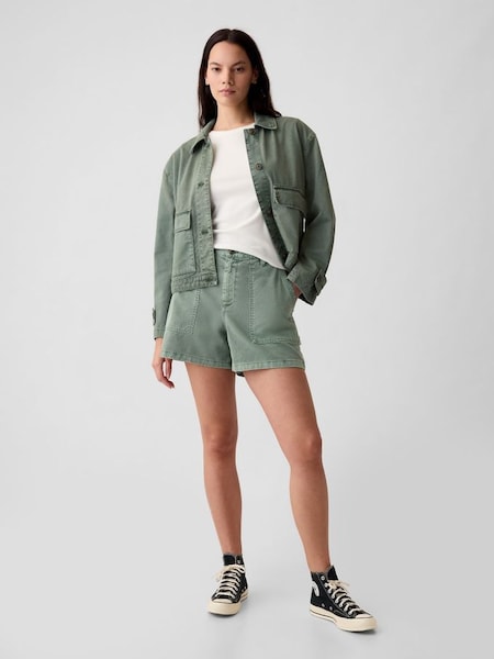 Green Cotton Twill Carpenter Shorts (873823) | £35