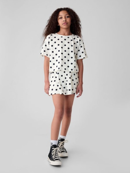 White Dotted Skort Outfit Set (4-13yrs) (876168) | £25