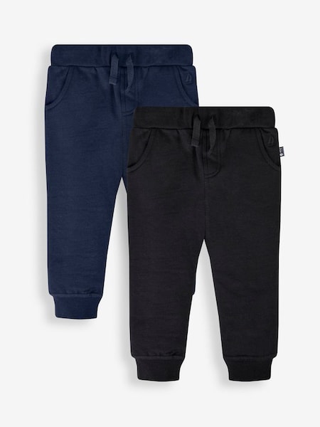 2-Pack Joggers in Black & Navy Blue (882791) | £21