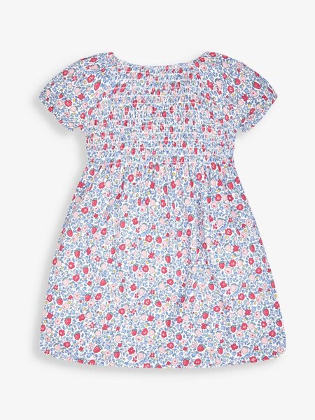 Pink Strawberry Ditsy Print Smocked Dress (884364) | £10
