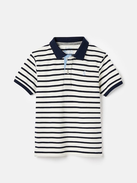 Filbert Navy Blue Striped Pique Cotton Polo Shirt (886786) | £16.95 - £18.95
