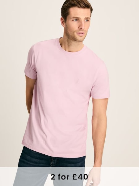 Denton Pink Plain Jersey Crew Neck T-Shirt (894484) | £24.95