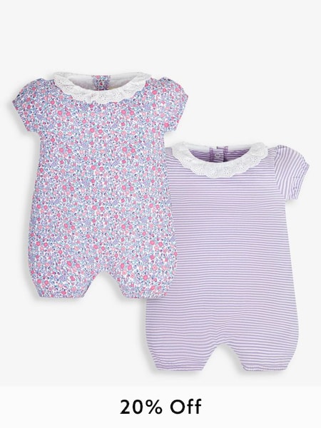 2-Pack Pretty Baby Rompers in Pastel (905725) | £29