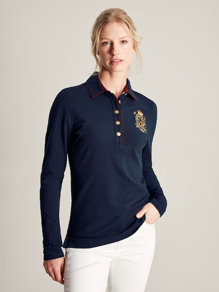 Ashley Navy Long Sleeve Polo Shirt (917427) | £49.95