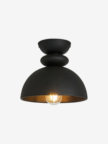 Freyja Flush Ceiling Light in Black (920428) | £59
