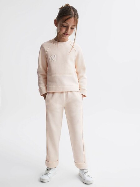 Junior Cotton Drawstring Sparkle Joggers in Pink (923458) | £35