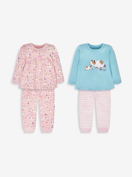 Pink Girls' 2-Pack Guinea Pig Jersey Pyjamas (924697) | £29.50