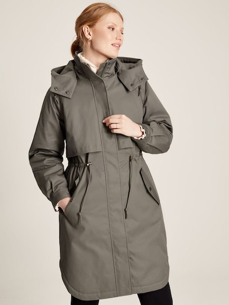 Langford Dark Grey Long Waterpoof Raincoat With Hood (931678) | £89