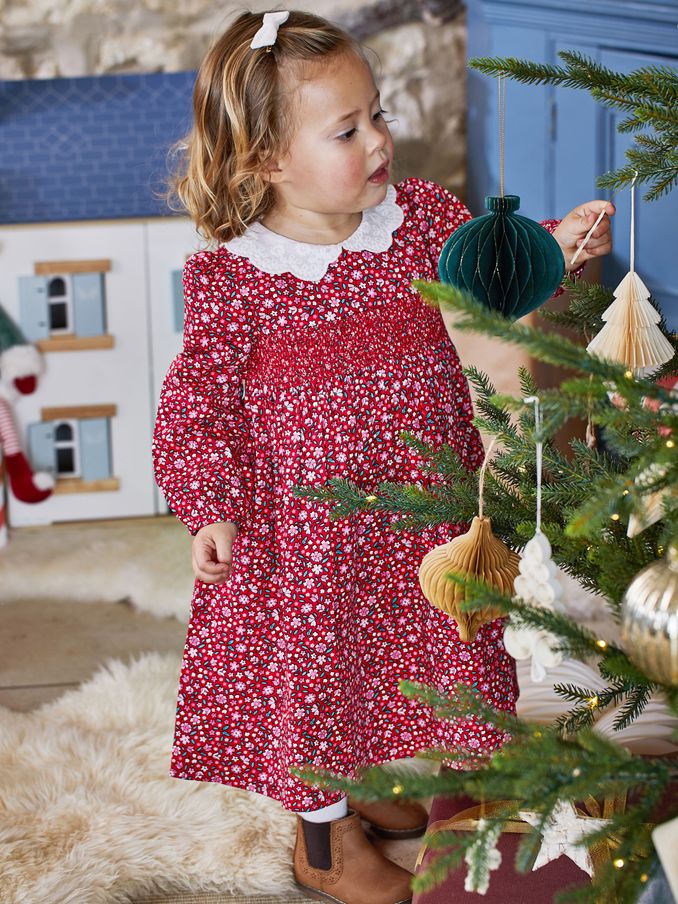 Ditsy blossom pleated dress discount