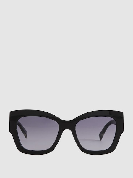 Missoni Eyewear Round Black Sunglasses in Black (934365) | £185