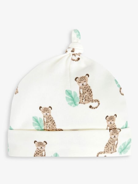 Ecru Koala Print Baby Hat (938015) | £5