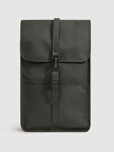 Rains Flap Backpack in Green (939077) | £89